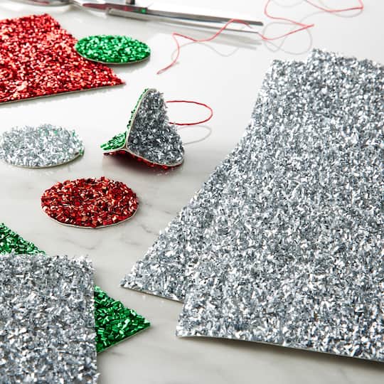 Silver Tinsel Paper by Recollections™, 12" x 12"